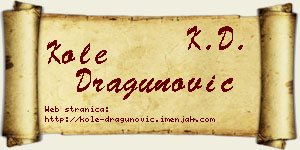 Kole Dragunović vizit kartica